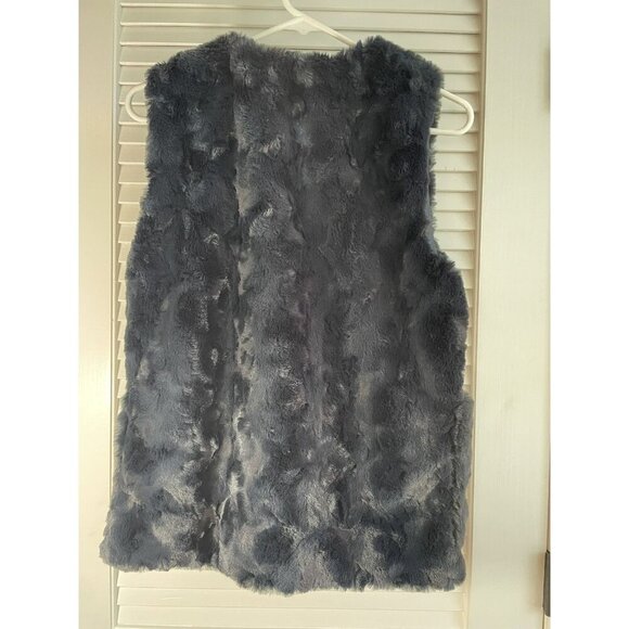 Zara Outerwear Collection Blue Faux Fur Girls Kids Vest 13/14 NWOT - Picture 4 of 8